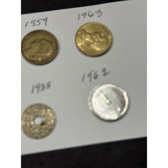10 French Coins 1938 , 1940's 1960's - Picture 3 of 6